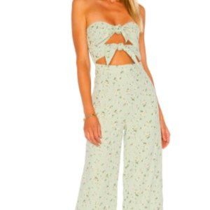 Majorelle Tessa Strapless Mint/Flower Jumpsuit